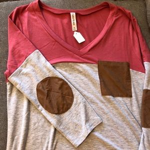 super cute soft long sleeve vneck